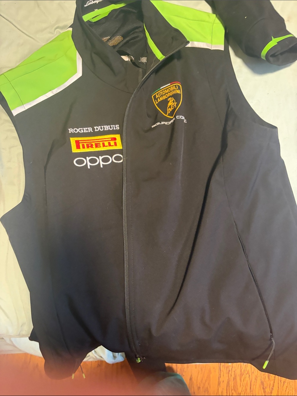 Lamborghini Black and Lime Green Racing Vest